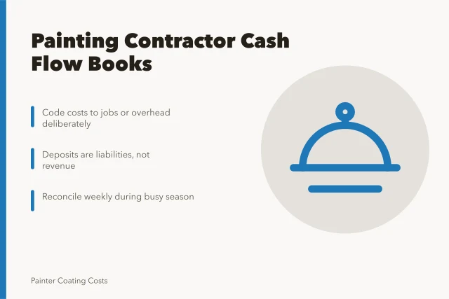Card on painting contractor bookkeeping, job costing, and cash timing. Cash flow for a painting contractor business: the books an owner has to keep