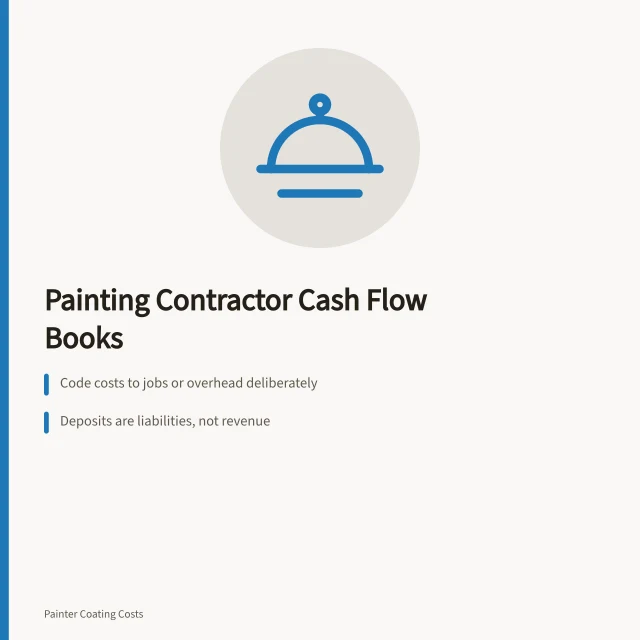 Card on painting contractor bookkeeping, job costing, and cash timing. Cash flow for a painting contractor business: the books an owner has to keep