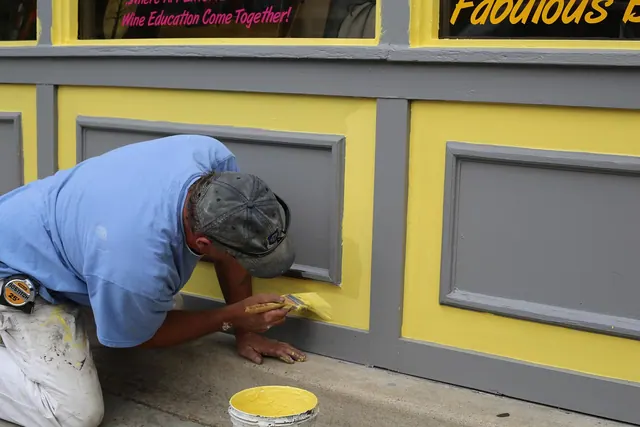 working, painting, paint, building, design, work, painter, construction, tool, color, industry, set, man, equipment, brush, worker, male, professional, service, occupation, paintbr